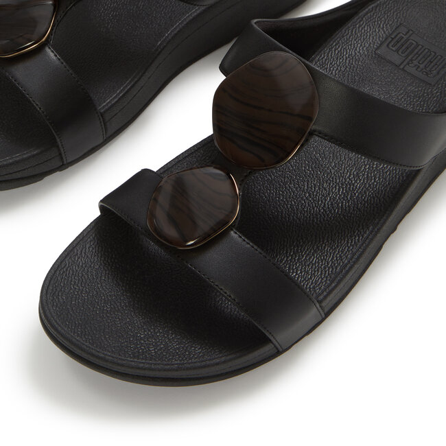 FitFlop Fino Marbled-Stone H-Bar Slides