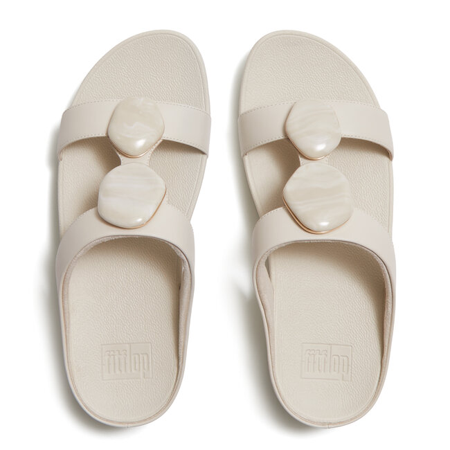 FitFlop Fino Marbled-Stone H-Bar Slides