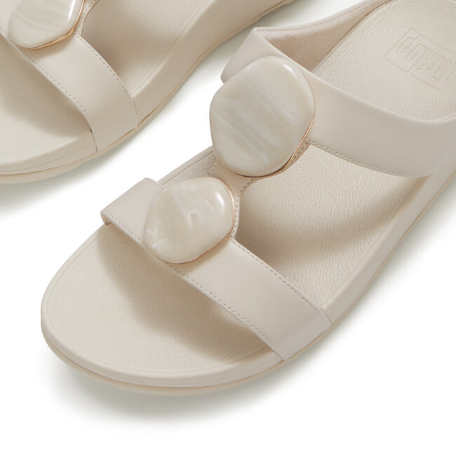 FitFlop Fino Marbled-Stone H-Bar Slides