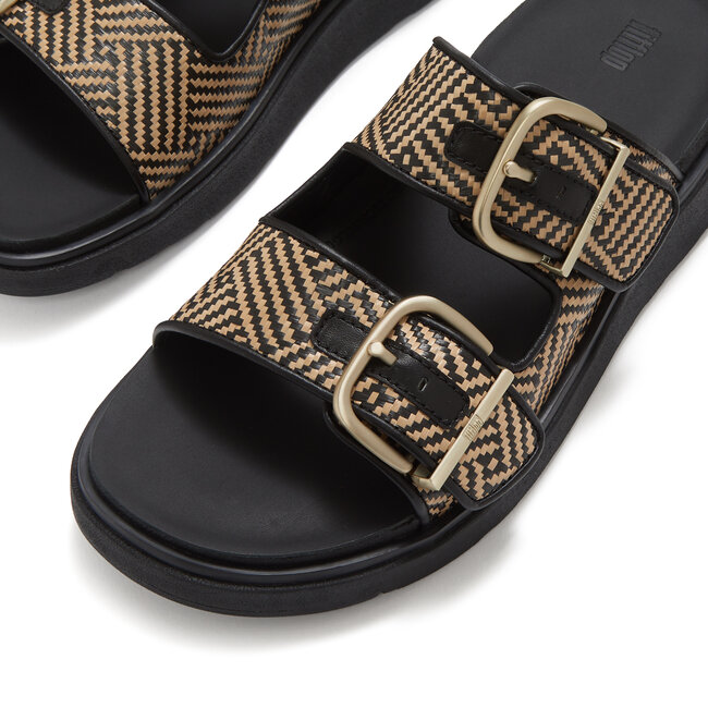 Gen-FF Buckle Graphic-Weave Two-Bar Slides