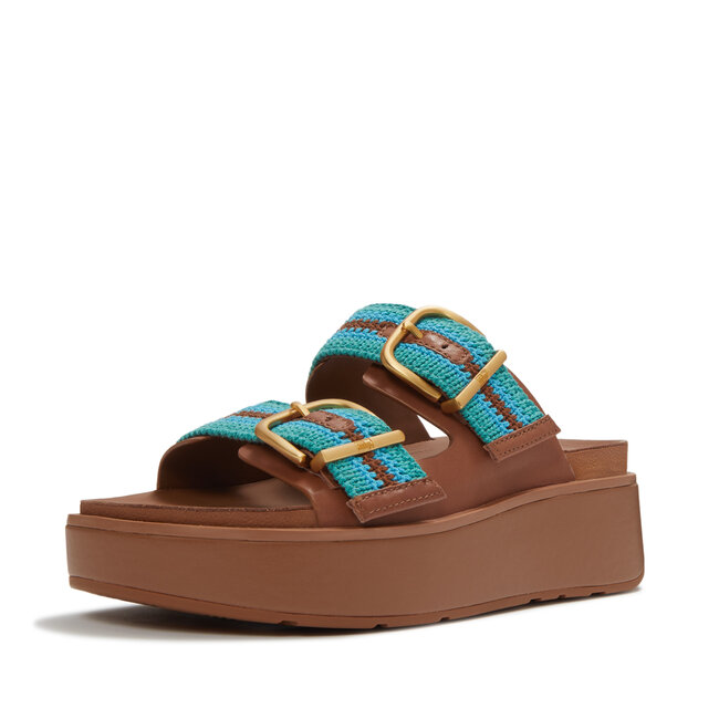 FitFlop Gen-FF Max Buckle Stripe-Webbing Two-Bar Slides