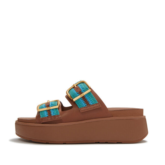 FitFlop Gen-FF Max Buckle Stripe-Webbing Two-Bar Slides
