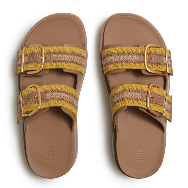 FitFlop Gen-FF Max Buckle Stripe-Webbing Two-Bar Slides