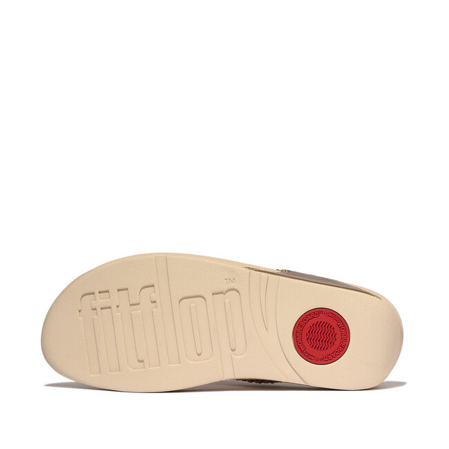 FitFlop Lulu Crystal-Mix Metallic Toe-Post Sandals