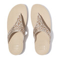 FitFlop Lulu Crystal-Mix Metallic Toe-Post Sandals