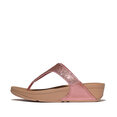 FitFlop Lulu Crystal-Mix Metallic Toe-Post Sandals