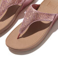 FitFlop Lulu Crystal-Mix Metallic Toe-Post Sandals
