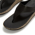 Lulu Lux Graphic-Weave Leather Cross Slides