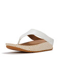Lulu Lux Graphic-Weave Leather Toe-Post Sandals