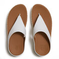 Lulu Lux Graphic-Weave Leather Toe-Post Sandals