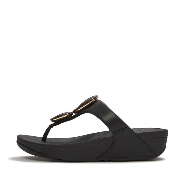 FitFlop Lulu Marbled-Stone Toe-Post Sandals