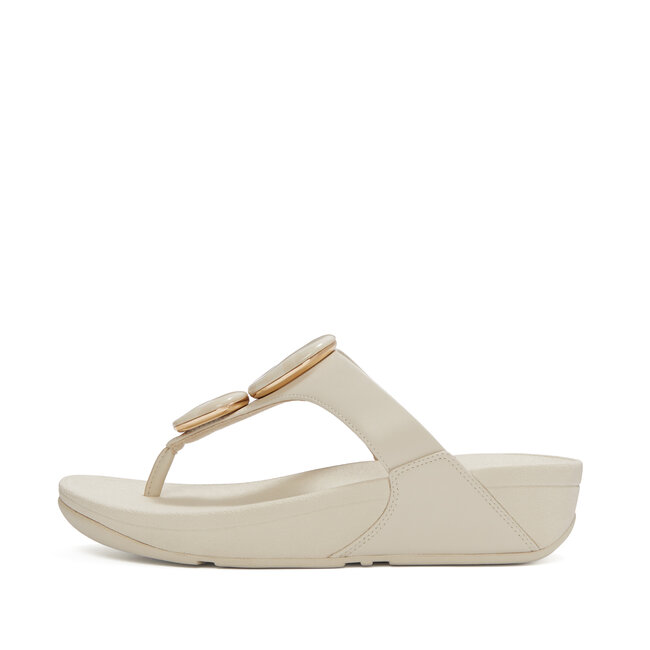 FitFlop Lulu Marbled-Stone Toe-Post Sandals