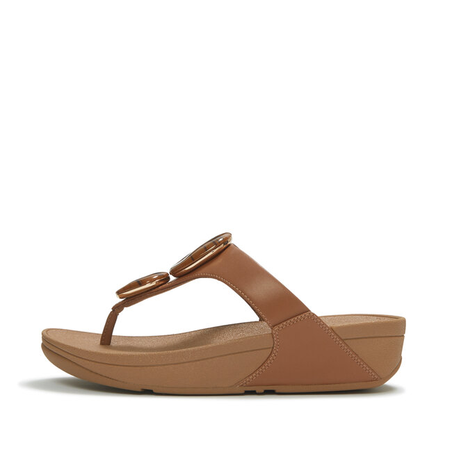 FitFlop Lulu Marbled-Stone Toe-Post Sandals