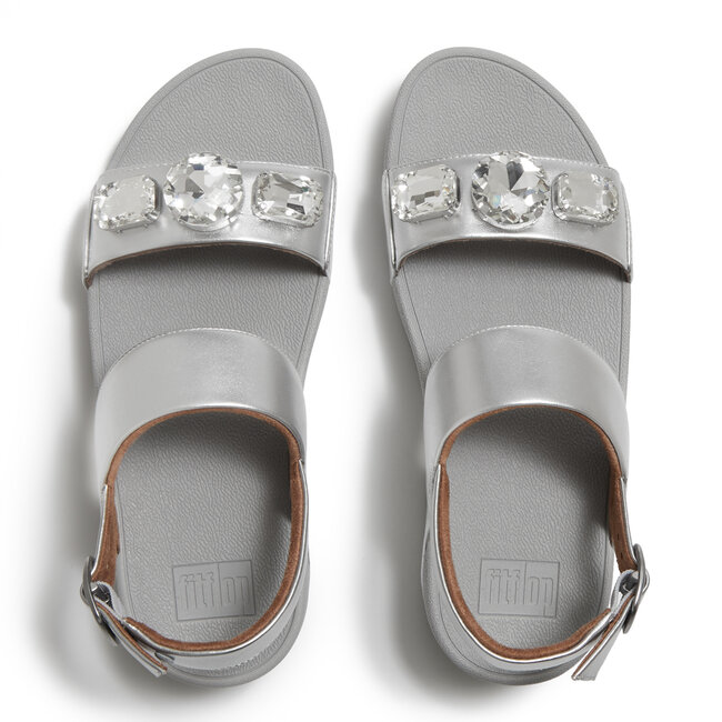 Lulu Ultra-Jewel Metallic Back-Strap Sandals