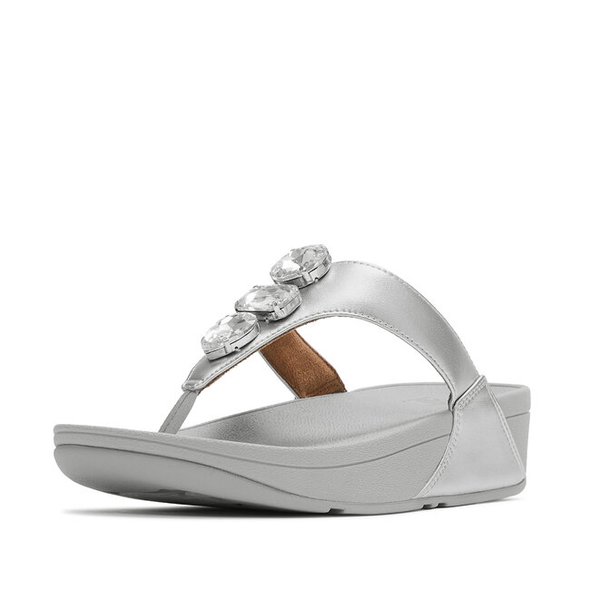 Lulu Ultra-Jewel Metallic Toe-Post Sandals