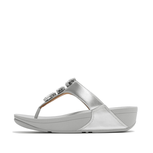 Lulu Ultra-Jewel Metallic Toe-Post Sandals