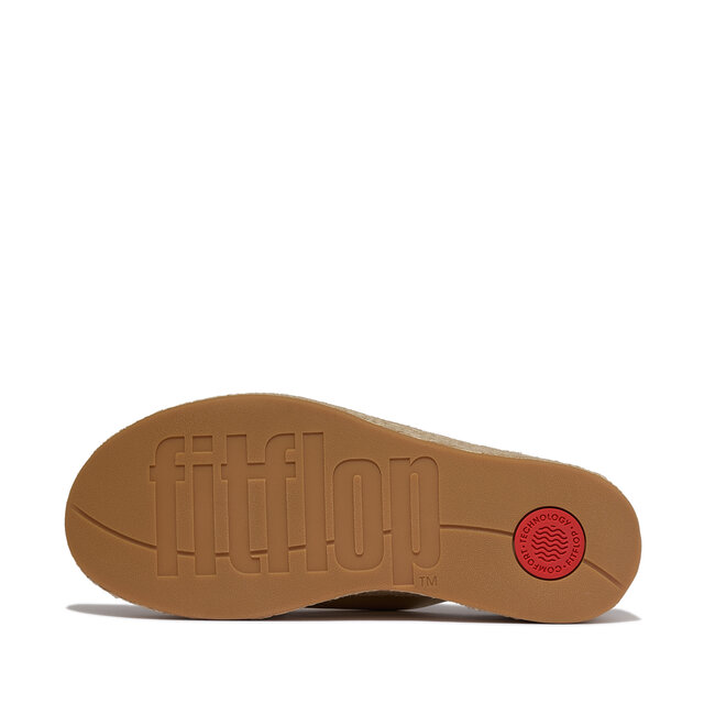 Platfforms Espadrille Leather Wedge Cross Slides