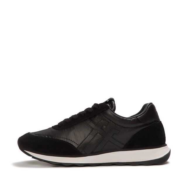 FitFlop Retro-Q FF Metallic-Fabric/Suede Sneakers