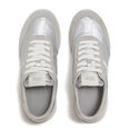 FitFlop Retro-Q FF Metallic-Fabric/Suede Sneakers