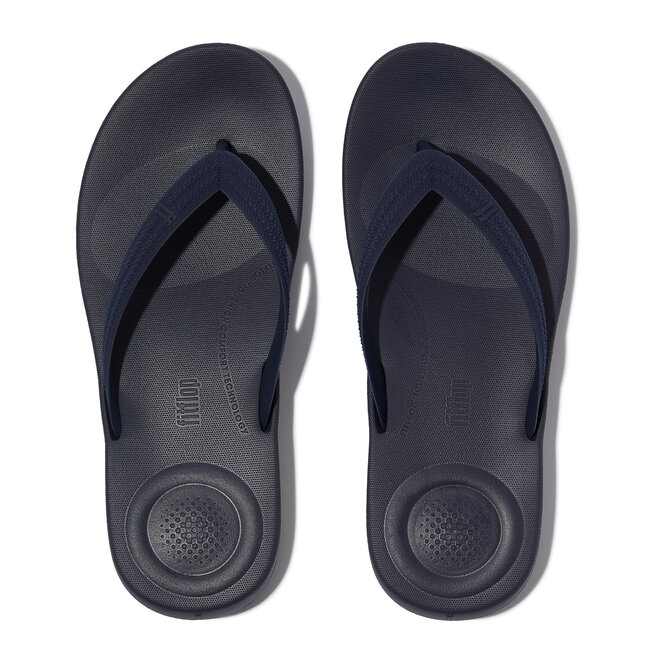 Iqushion Mens Textured-Strap Flip-Flops
