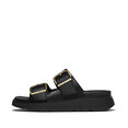 Gen-FF Buckle Two-Bar Leather Slides