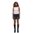 Juicy Couture Stretch Denim Low Rise Mini Skirt Back Pocket Dog Crest
