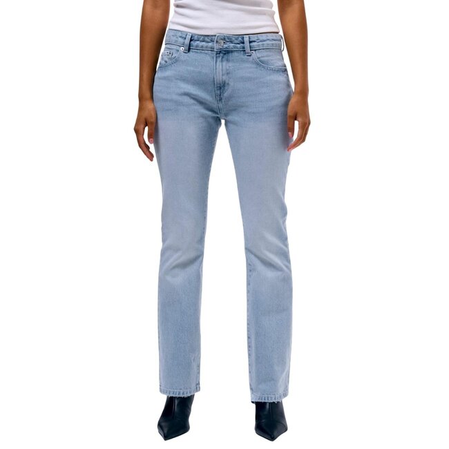 Juicy Couture Stretch Denim Mid Rise Bootcut Jeans met hondenlogo op de achterzak