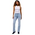 Juicy Couture Stretch Denim Mid Rise Bootcut Jeans met hondenlogo op de achterzak