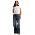 Juicy Couture Mid Rise Wide Leg Jean With Back Pocket Dog Crest