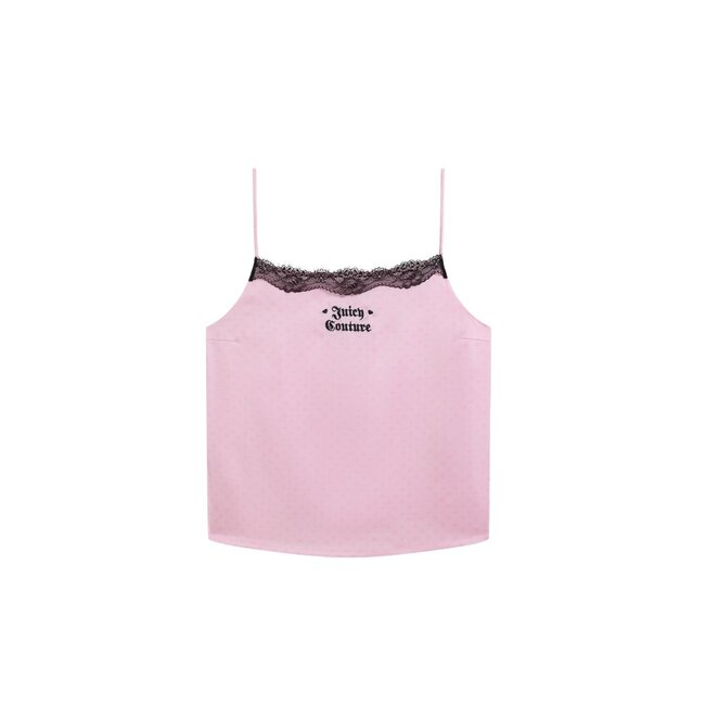 Juicy Couture Lace Trime Square Neck Vest & Short Set