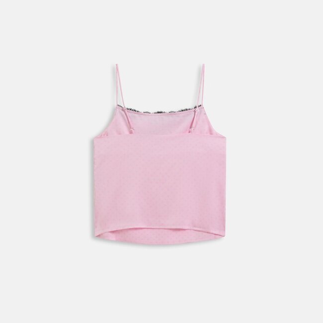 Juicy Couture Lace Trime Square Neck Vest & Short Set
