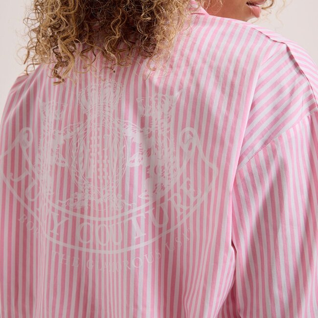 Juicy Couture Stripe Dog Crest Badge Shirt