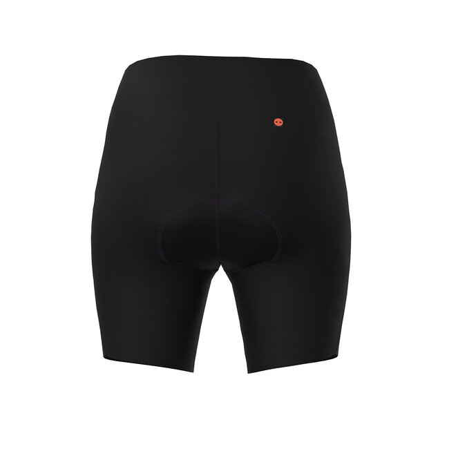 RH+ Pace HW Short 18cm Dames - Premium Fietsbroek Flow Pad - Zwart - Zwart