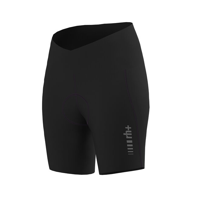 RH+ Pace HW Short 18cm Dames - Premium Fietsbroek Flow Pad - Zwart - Zwart