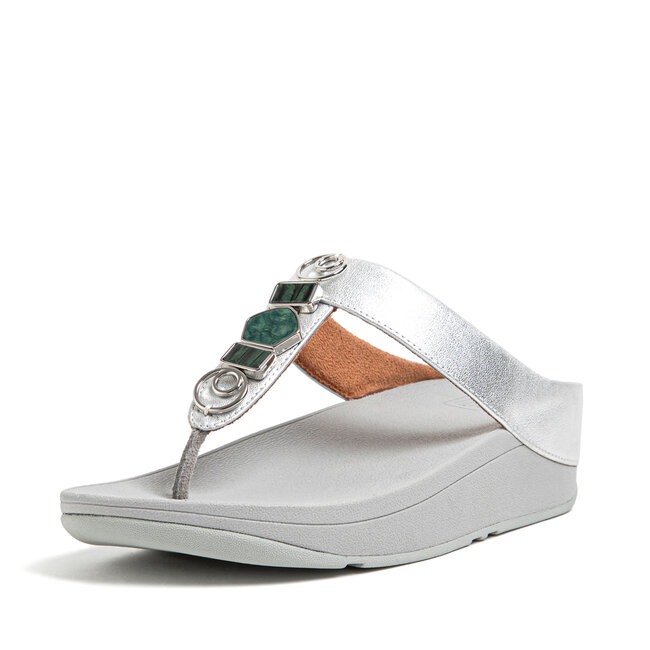 FitFlop Fino Ergonomische Teenslipper - Zilver