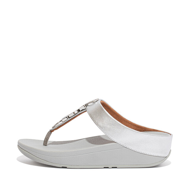 FitFlop Fino Ergonomische Teenslipper - Zilver
