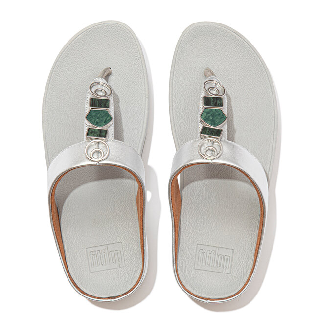 FitFlop Fino Ergonomische Teenslipper - Zilver