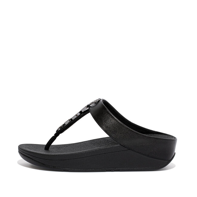 FitFlop Fino Ergonomische Teenslipper - Zwart