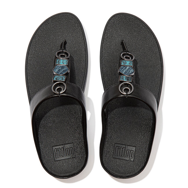 FitFlop Fino Ergonomische Teenslipper - Zwart