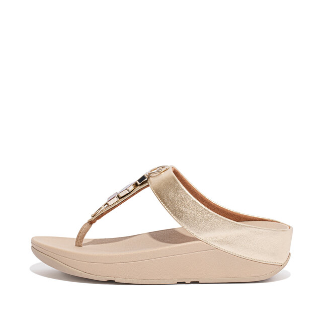 FitFlop Fino Ergonomische Teenslippers - Platino