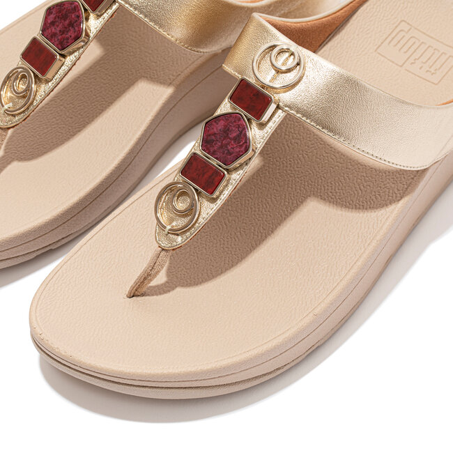 FitFlop Fino Ergonomische Teenslippers - Platino