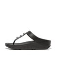 FitFlop Fino Mirror-Dome Leather Toe-Post Sandals