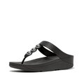 FitFlop Fino Mirror-Dome Leather Toe-Post Sandals