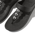 FitFlop Fino Mirror-Dome Leather Toe-Post Sandals