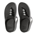 FitFlop Fino Mirror-Dome Leather Toe-Post Sandals