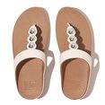 FitFlop Fino Mirror-Dome Leather Toe-Post Sandals