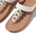 FitFlop Fino Mirror-Dome Leather Toe-Post Sandals
