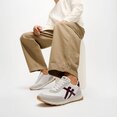 Retro-Q FF sneakers van stof/suède Urban Wit/Donker Merlot