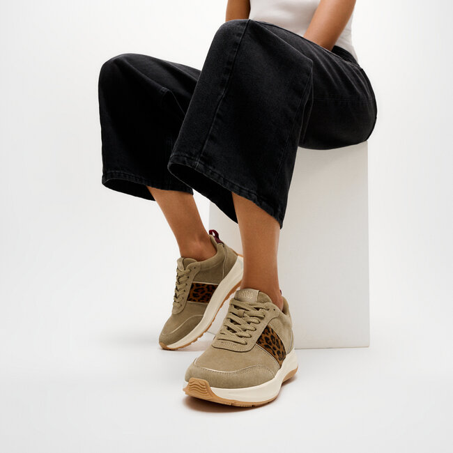 F-Mode Flow Suede Leopard Trainers