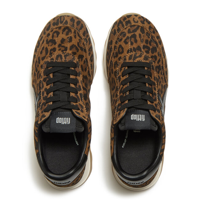 Retro-Q FF Suede Leopard Trainers